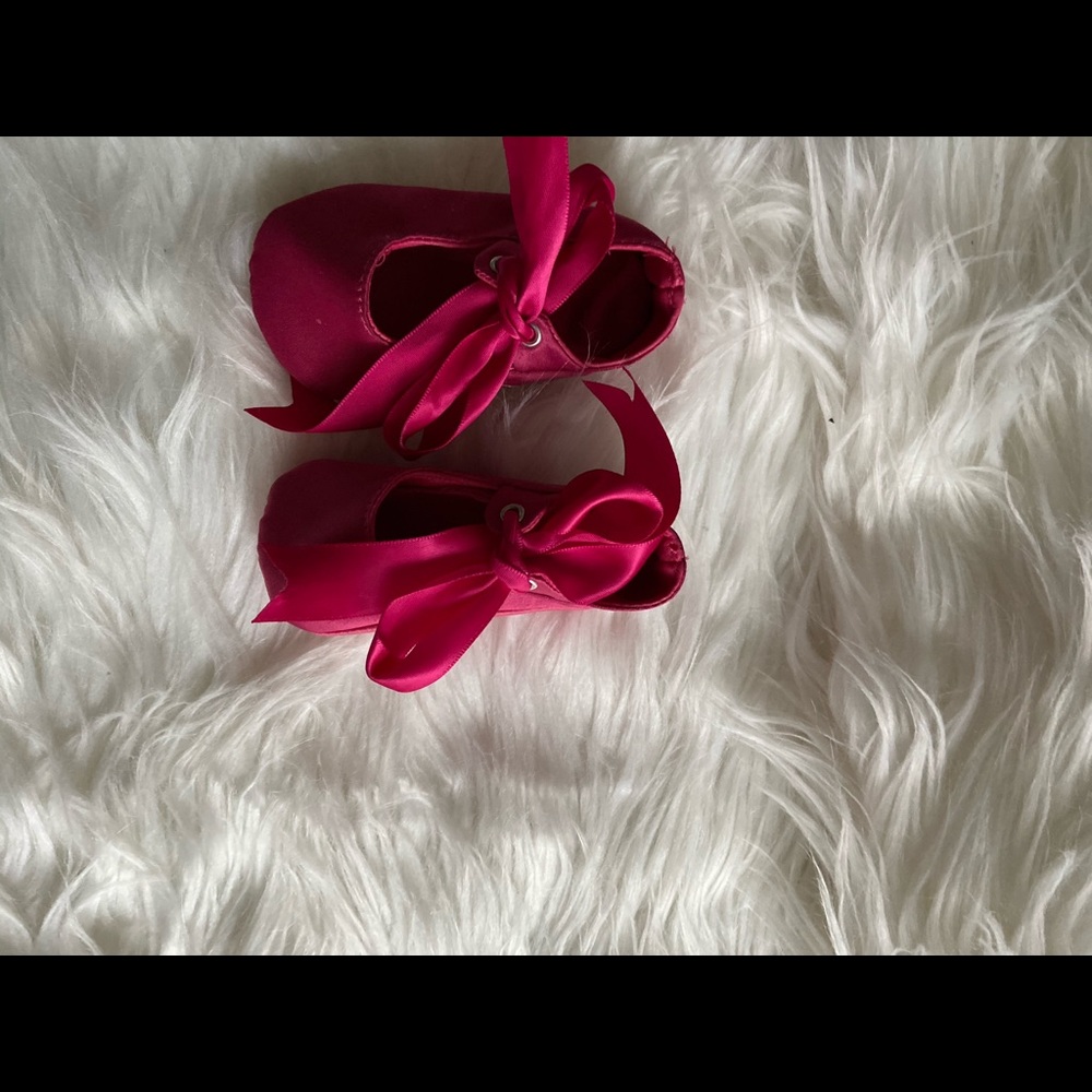 Vegan leather baby ballet shoes